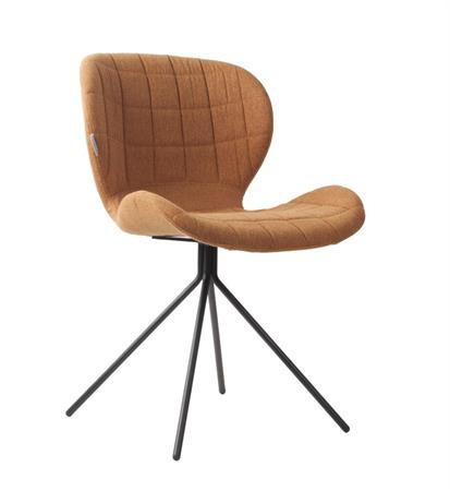 Fauteuil design en tissu camel