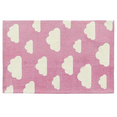 Tapis enfant en tissu rose 90x60cm