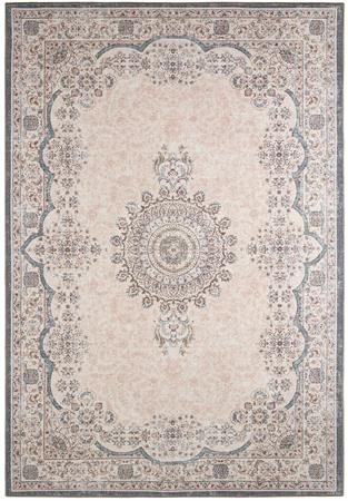 Tapis vintage motif orient effet usé rose pastel – 120x170