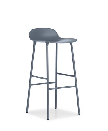 Chaise de bar avec structure en métal bleu 75cm