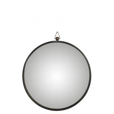 Miroir métal noir H69cm