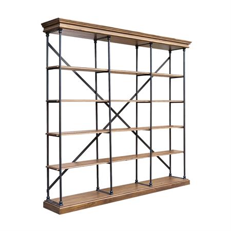 Etagère 4 tablettes en bois et métal noire