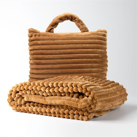 TERESA - Plaid to Go - 130x150 cm - Tobacco Brown