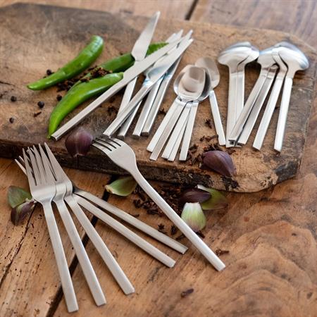 Ménagère 24 pièces en inox satiné - argenté métalliséSATINE