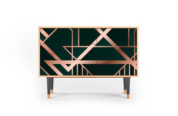 Buffet  vert 3 tiroirs et 1 porte L 115 cm