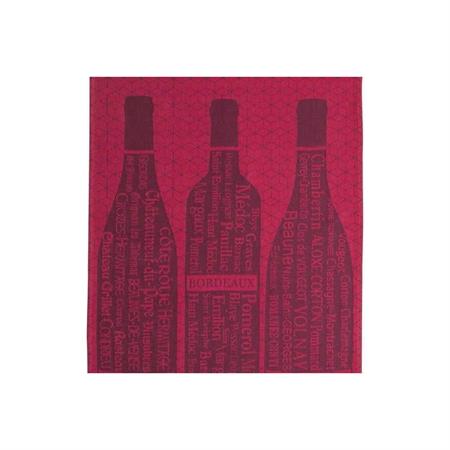 Torchon en coton rouge 50x75