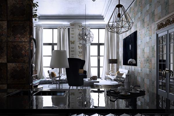 Image Cuisine ouverte sur le salon newhomeagency