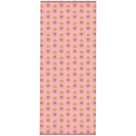 Toile outdoor de chaise longue amovible motif ananas rose