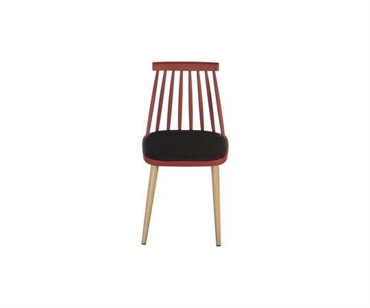 Chaise design nordique rouge