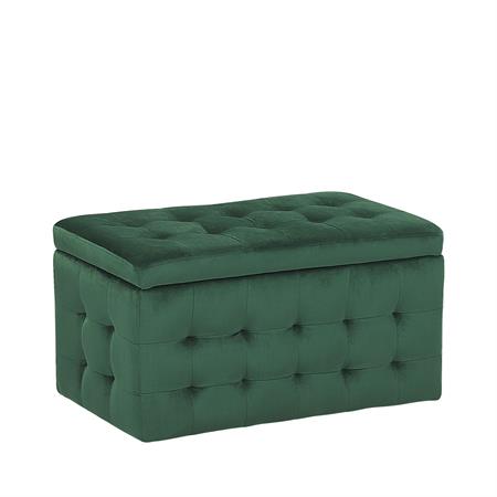 Coffre de rangement chesterfield vert foncé
