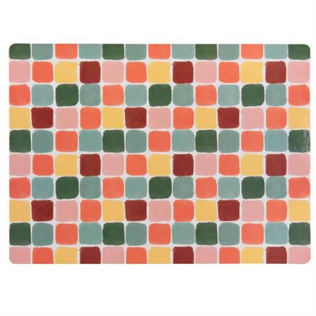 Set de table motifs graphiques multicolores