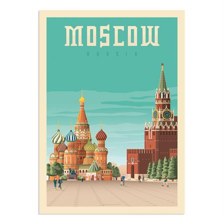 Affiche Moscou  21x29