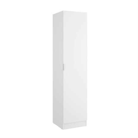Armoire polyvalente 1 porte effet bois blanc 40x52 cm