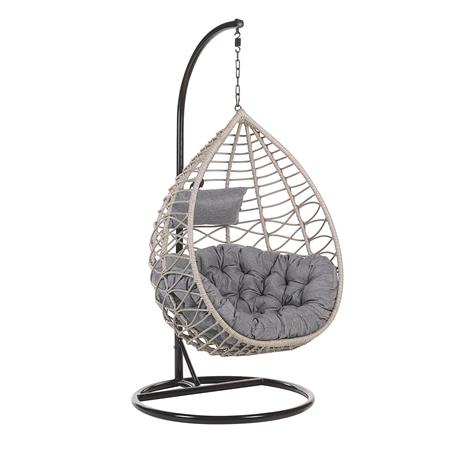 Fauteuil suspendu avec support gris