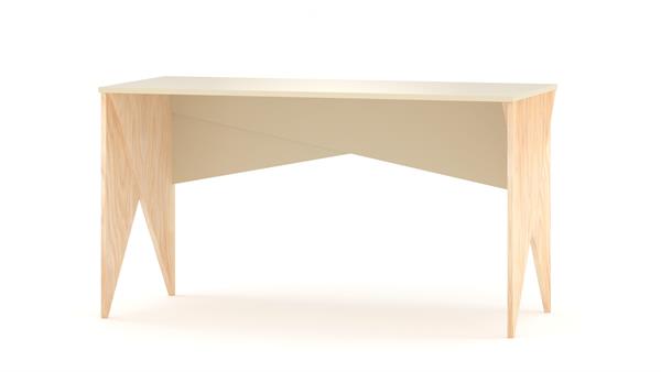 Bureau enfant en pin massif&MDF 120x60 beige