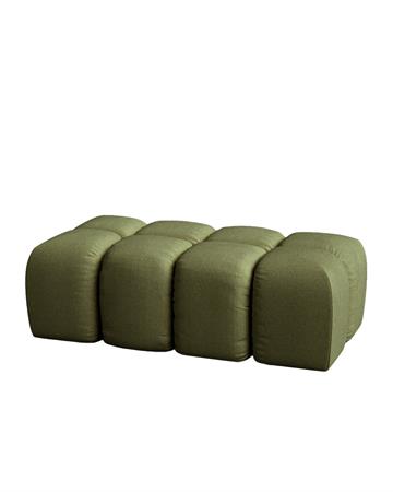 Pouf repose-pieds vert 128 x 64 cm