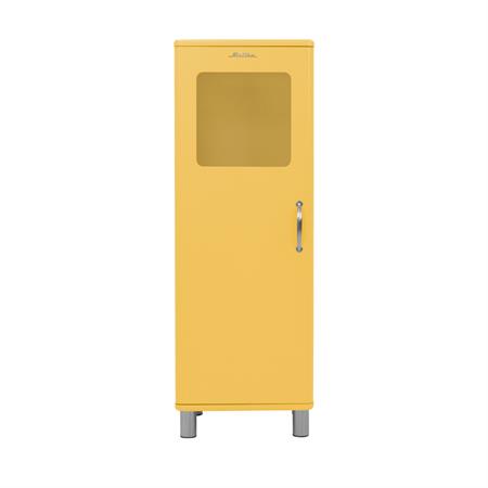 Buffet haut 1 porte style rétro moutarde