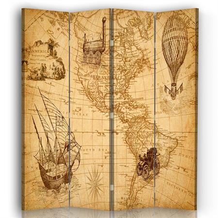 Paravent cloison Voyages Américains 145x180cm 