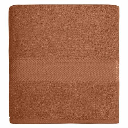 Drap de bain 550 g/m²  brique 70x140 cm