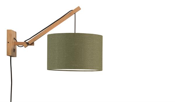 Applique bambou/lin gris vert L50cm