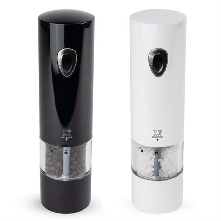 Moulins à poivre et sel électrique noir et blanc 20cm
