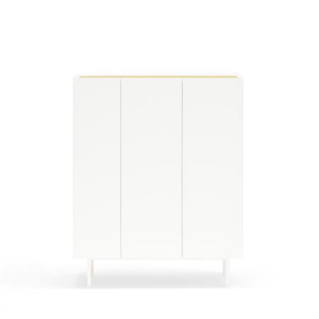 Buffet haut 3 portes style moderne blanc