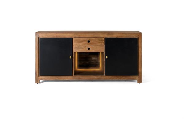 Buffet en bois manguier et métal noir
