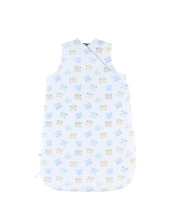 Gigoteuse en jersey bio écru et bleu clair  90 cm 70cm