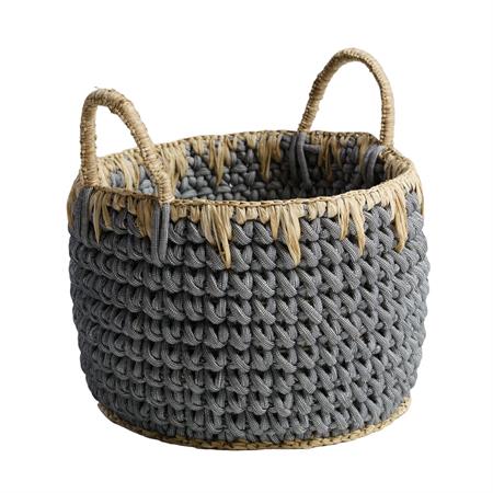 Grand panier en corde gris XL