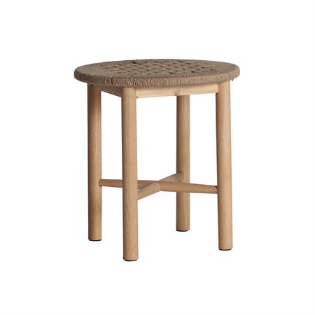 Tabouret en bois d’hévéa marron 40x40x44 cm