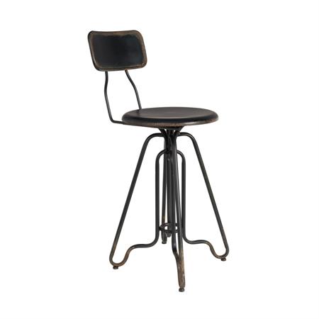 Chaise de bar en métal noir