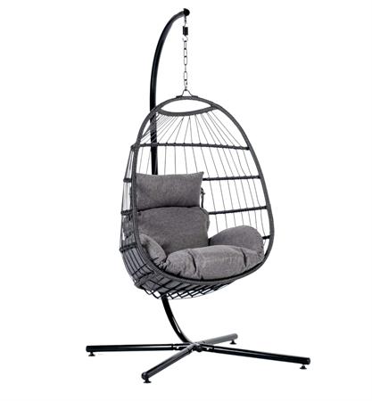 Fauteuil Suspendu 1 Place Beige Rotin Synthétique