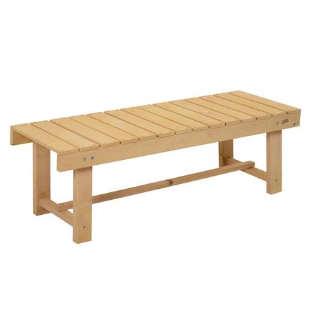 Banc de jardin 2 places style rural chic assise lattes sapin pré-huilé