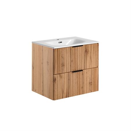 Meuble vasque encastrée stratifiés beige