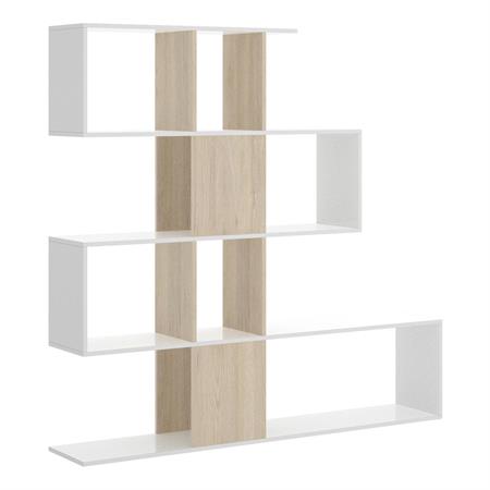 Bibliothèque effet bois blanc 145x29 cm