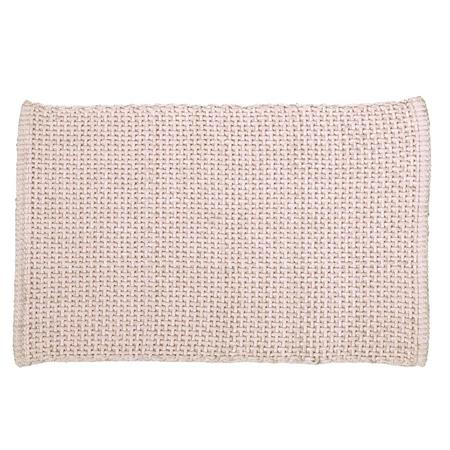 Tapis de bain et descente de lit  poudre 50x80 cm