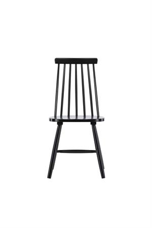 Lot de 2 chaises en bois clair style vintage noir