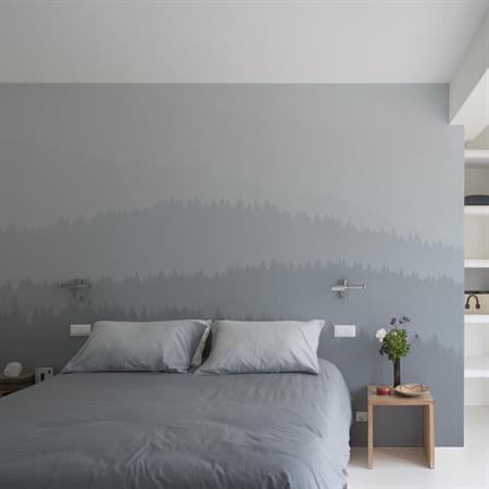 Papier peint panoramique low mountains gris 170x250cm