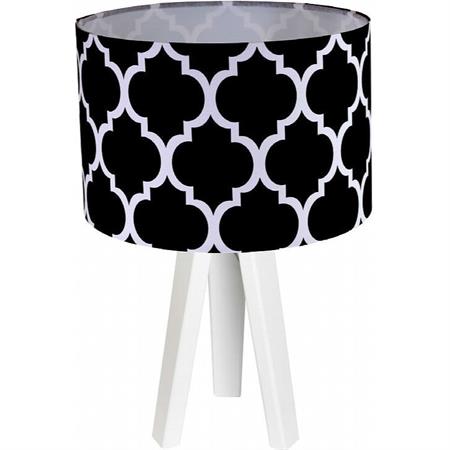 Lampe de chevet Bois Noir 30x30x46 cm