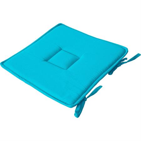 Galette Plate en coton Turquoise 40x40cm