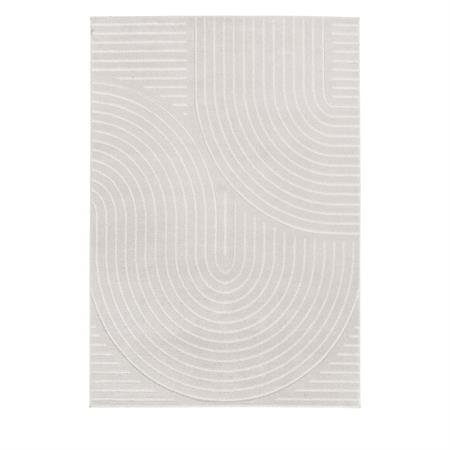 Tapis contemporain à motif géométrique - 120x170cm Écru Polypropylène