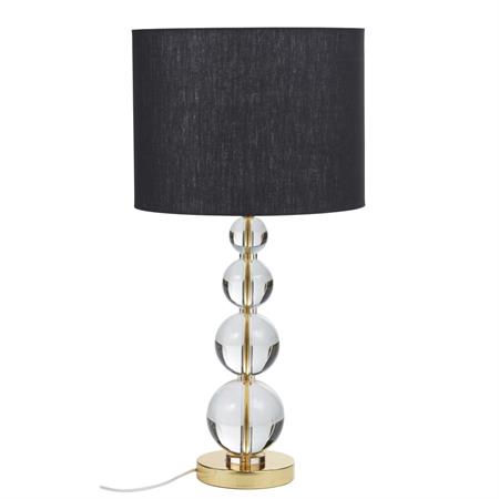 Lampe en verre et métal doré