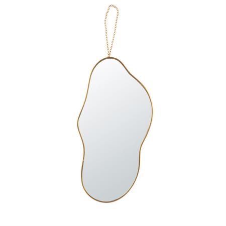 Miroir organique en métal doré 18x9