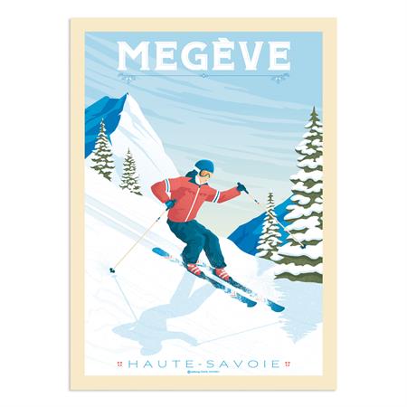 Affiche Megève  21x29