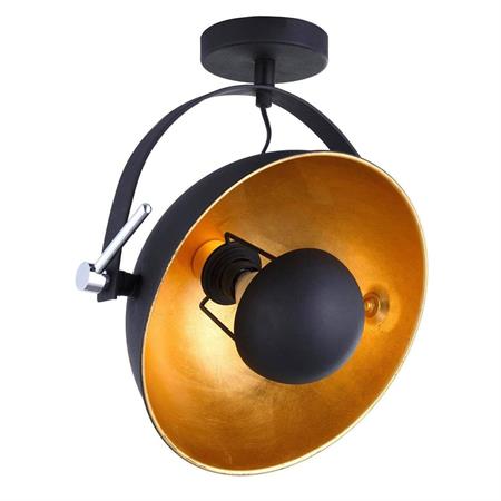 Plafonnier  en métal noir et doré
