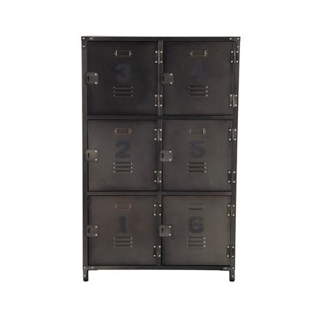 Cabinet de rangement industriel 6 casiers en métal