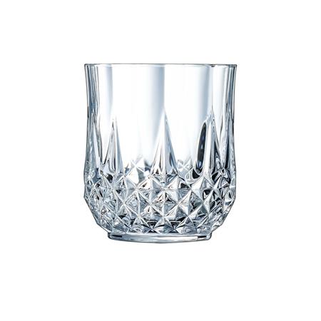 6 verres à eau vintage 32cl Longchamp - Cristal d'Arques - Verre ultr