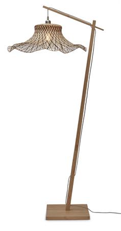 Lampadaire bambou brun 83x65x176cm
