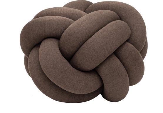 Pouf XL en acrylique et laine marron Knot - Design House Stockholm