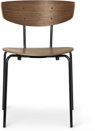 Chaise empilable bois et métal Noyer Herman - Ferm Living